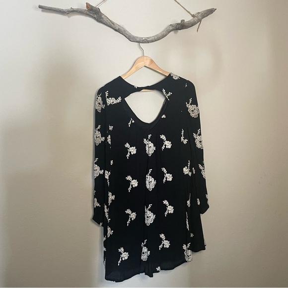 Free People Austin Emma Embroidered Tunic Dress in Black - Picture 6 of 10